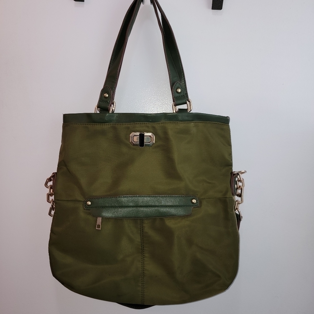 Miztique Nylon and Faux Leather Tote Bag - Picture 1 of 11
